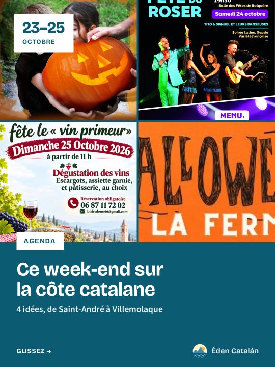 Ce week-end sur la côte catalane, du 23 au 25 octobre 👇